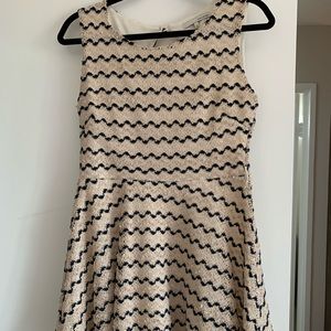 River Island - Black and Cream Patterned Dress